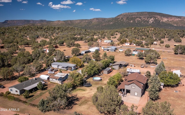 bird's eye view featuring a mountain view