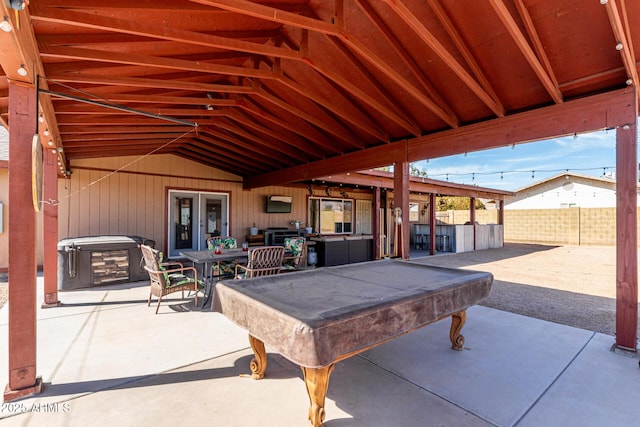 view of patio / terrace with fence and outdoor dining area