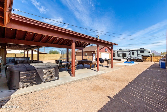 view of patio featuring a fenced backyard