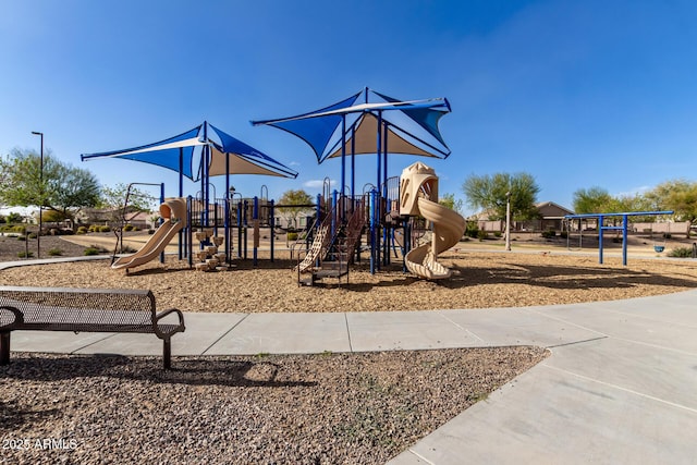 view of community jungle gym