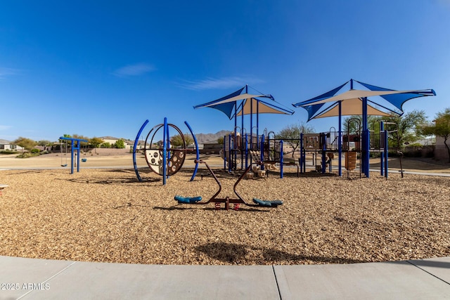 view of community jungle gym