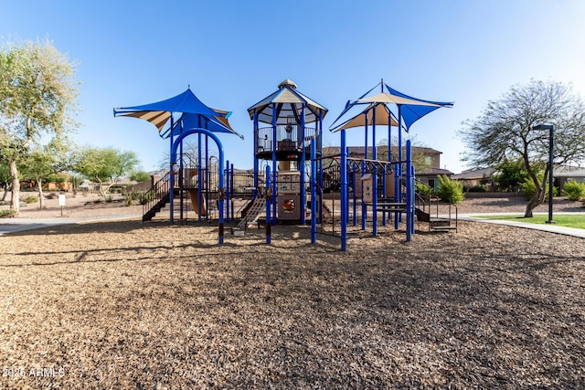 view of community jungle gym