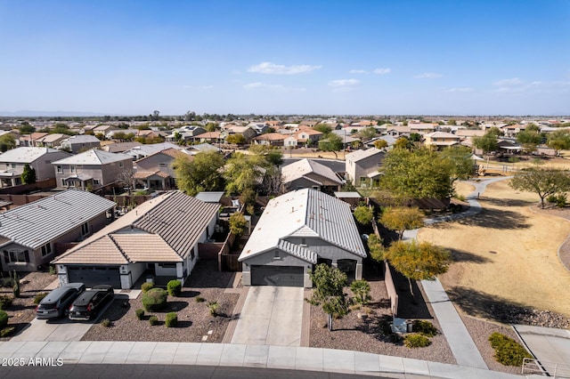 bird's eye view with a residential view