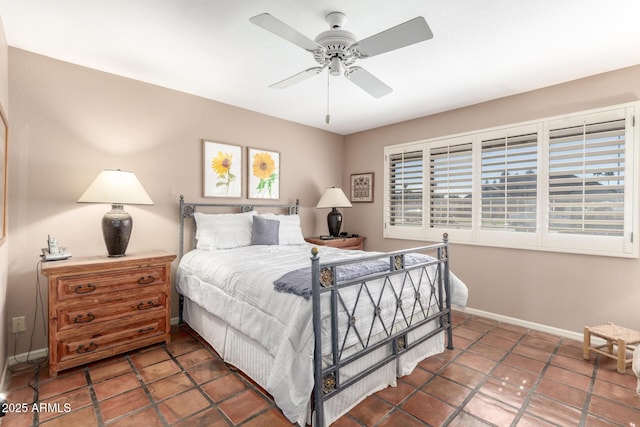 bedroom with ceiling fan