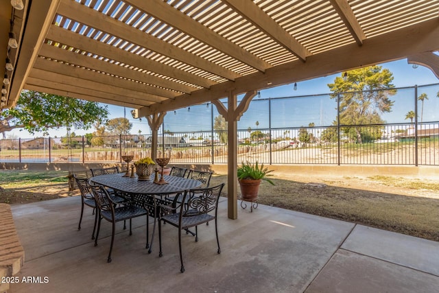 view of patio / terrace with a pergola