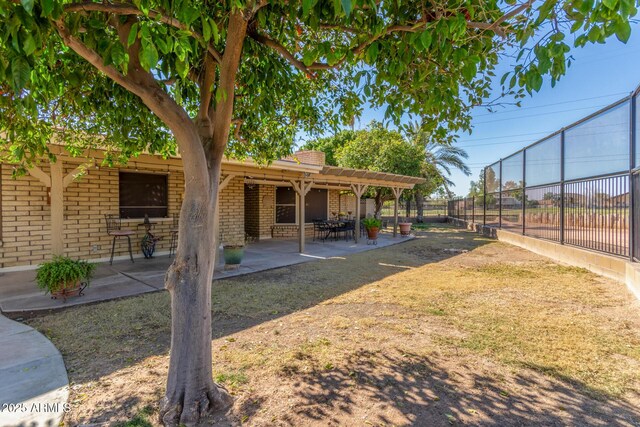 view of yard with a patio