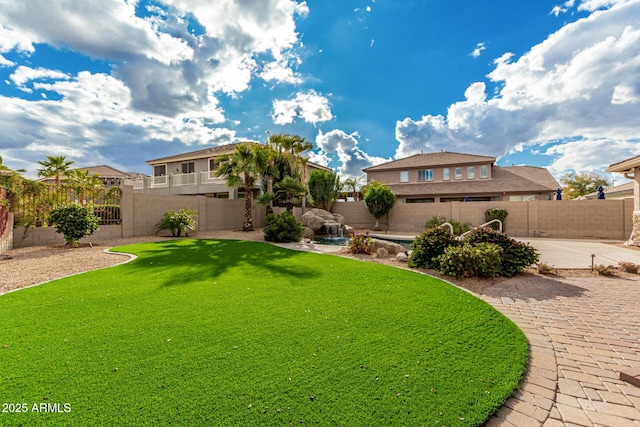 view of yard with a patio area