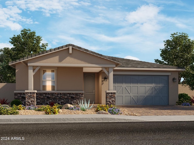 view of front of home featuring a garage