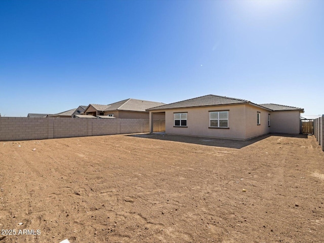 view of back of property