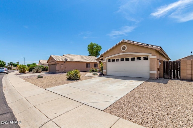 ranch-style home with a garage