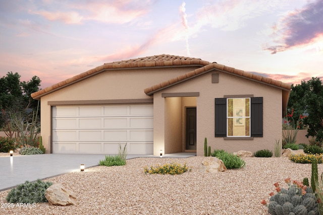 view of front of house featuring a garage