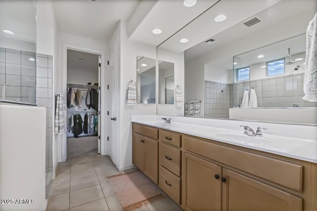 8521 S 67th Dr, Laveen, AZ 85339 - full bath featuring double vanity, a sink, walk in shower, and visible vents