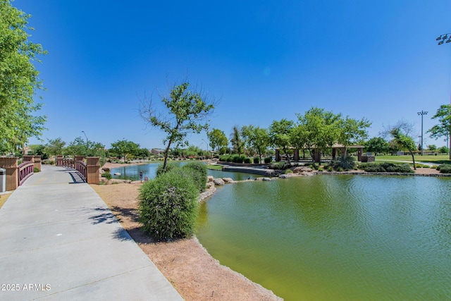 view of water feature