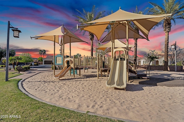 playground at dusk with playground community