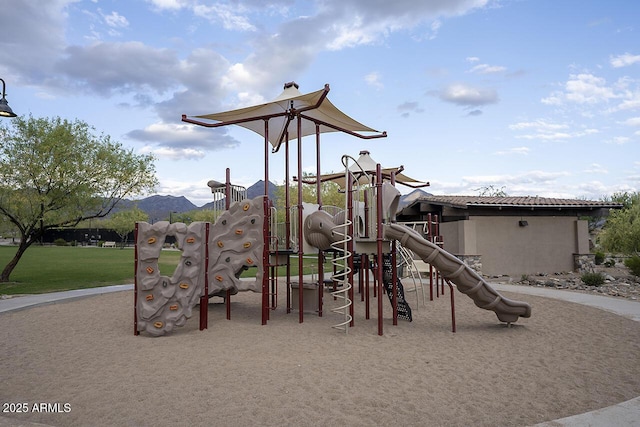 view of community jungle gym