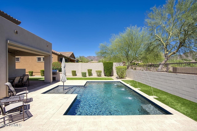 18515 N 97th Way, Scottsdale, AZ 85255 - view of swimming pool featuring a fenced backyard and a patio area