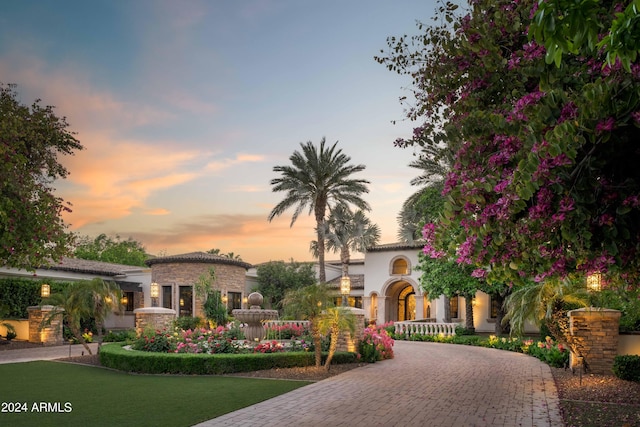 view of mediterranean / spanish house