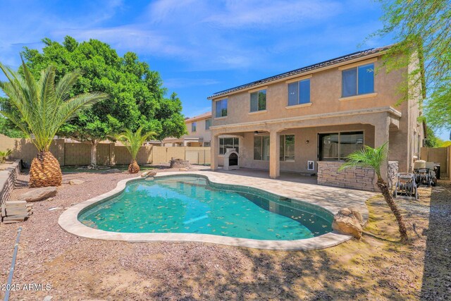 8710 N 182nd Ave, Waddell, AZ 85355 - view of pool with a patio, a fenced in pool, and a fenced backyard