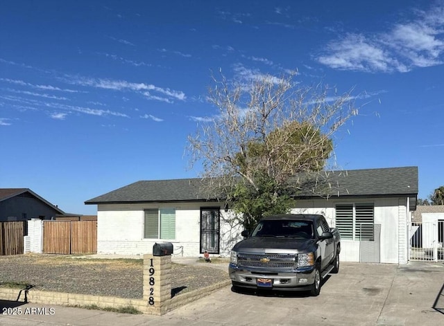18828 N 17th Dr, Phoenix, AZ 85027 - ranch-style home featuring a gate, fence, and roof with shingles