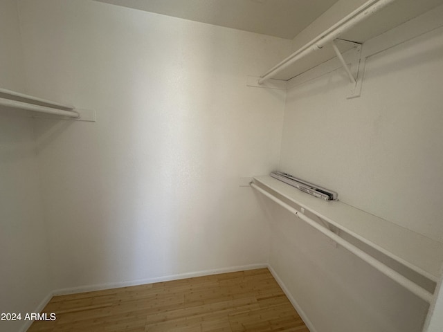 spacious closet featuring hardwood / wood-style flooring