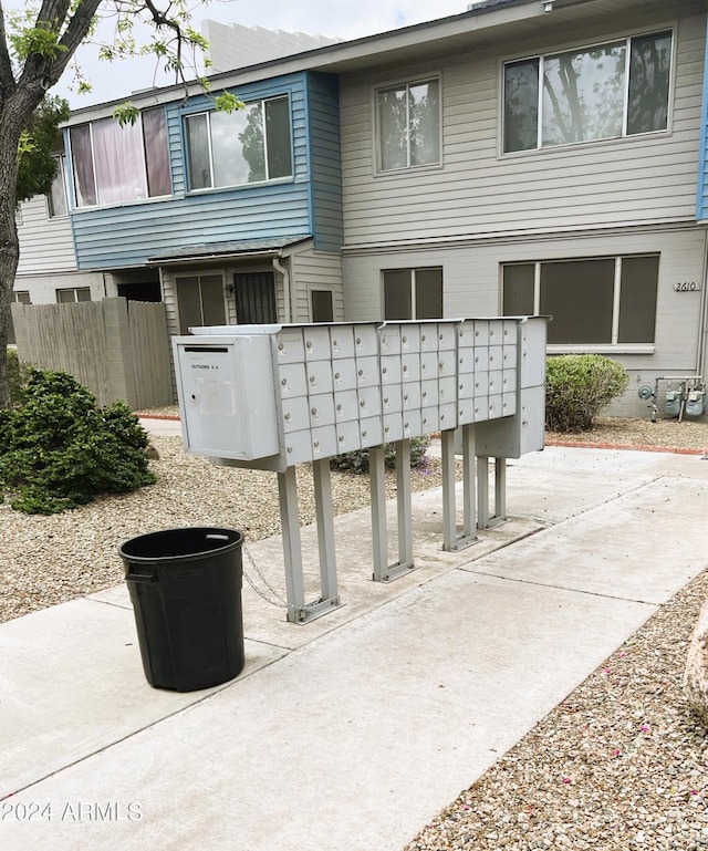 exterior space featuring mail boxes