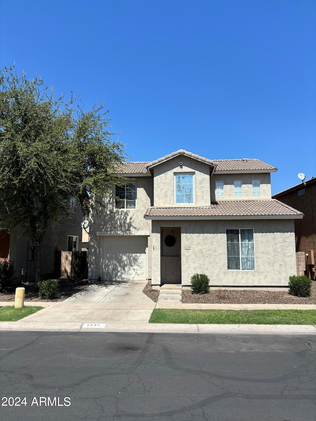 view of front of home featuring a garage