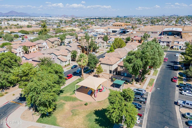 aerial view featuring a mountain view