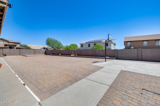 view of patio / terrace featuring basketball court