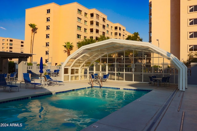 view of pool with a patio