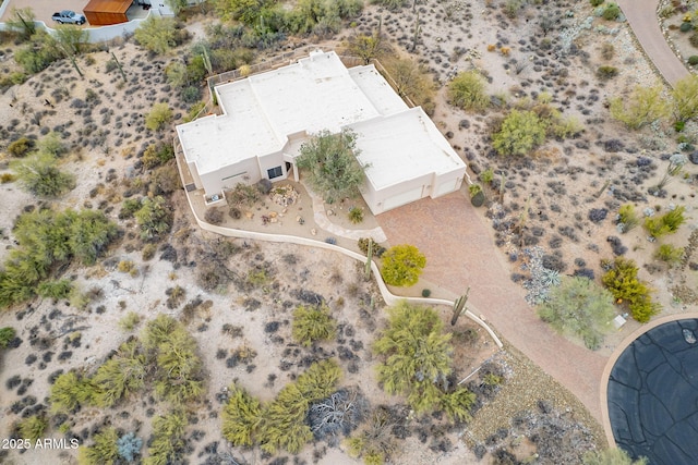 bird's eye view featuring view of desert