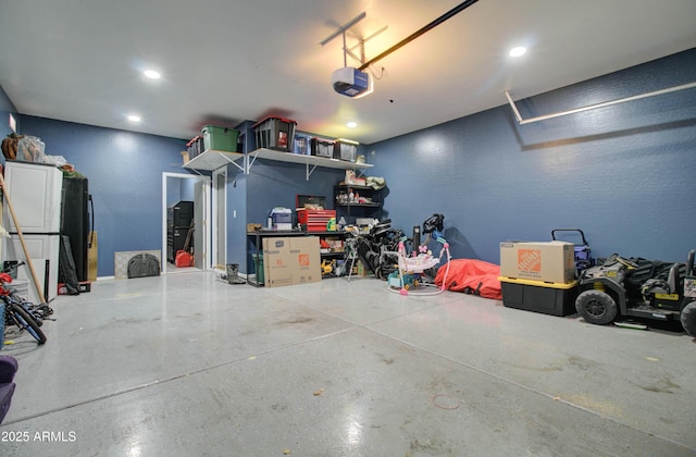 10402 E Javelina Ave, Mesa, AZ 85209 - garage featuring a garage door opener and recessed lighting