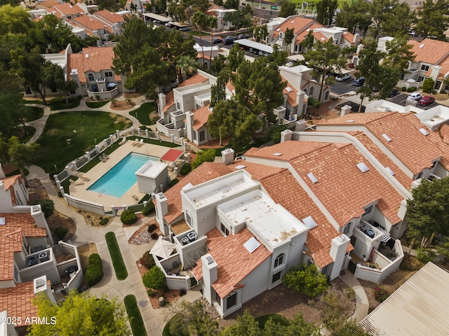 aerial view featuring a residential view