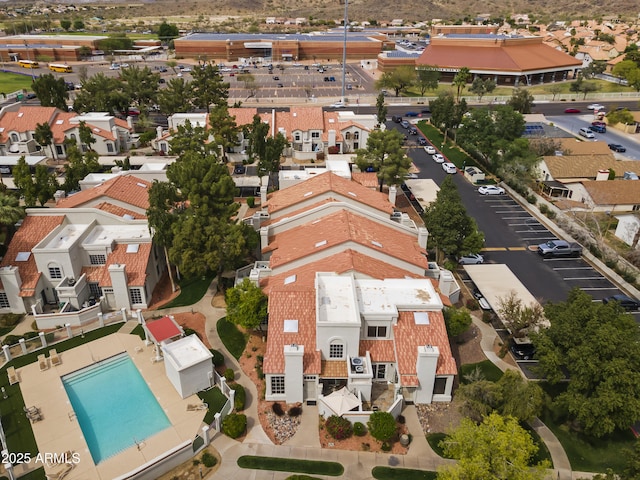 aerial view with a residential view