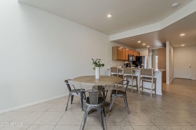 205 N 74th St Unit 261, Mesa, AZ 85207 - dining area with light tile patterned flooring and recessed lighting
