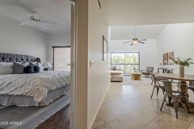 205 N 74th St Unit 261, Mesa, AZ 85207 - bedroom featuring light tile patterned flooring and a towering ceiling