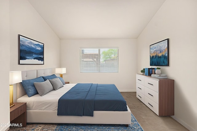 3039 W Ross Ave, Phoenix, AZ 85027 - bedroom with vaulted ceiling, baseboards, and light tile patterned floors