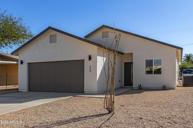 view of front of house featuring central AC unit