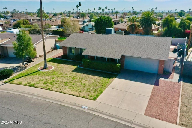 bird's eye view featuring a residential view