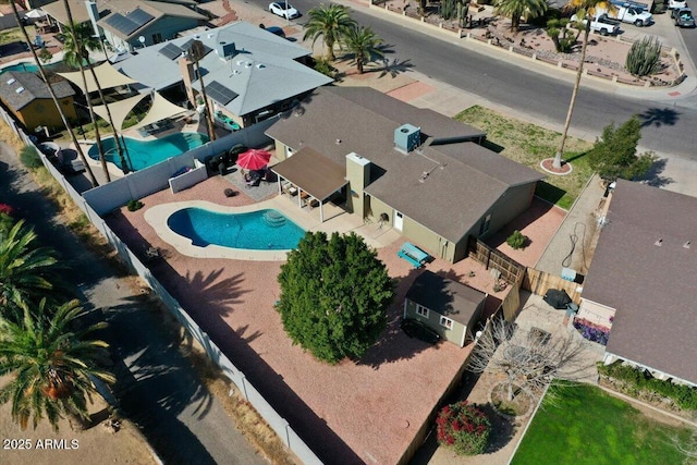 drone / aerial view featuring a residential view