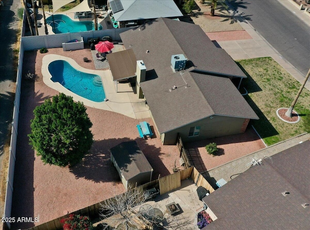 birds eye view of property