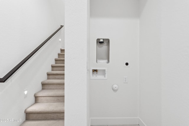 stairs with baseboards