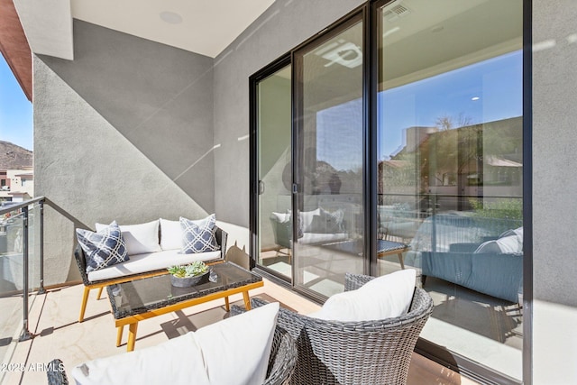 balcony with visible vents