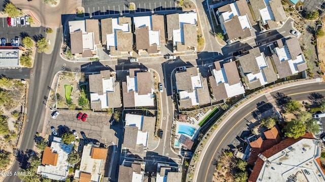 aerial view featuring a residential view