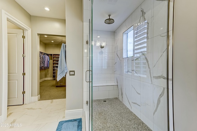 bathroom with an enclosed shower