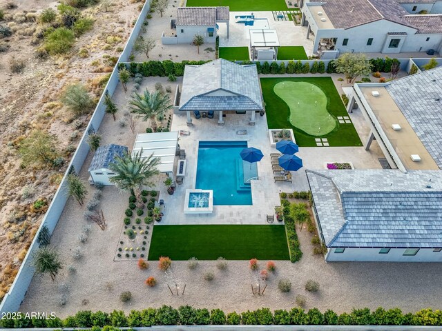 birds eye view of property