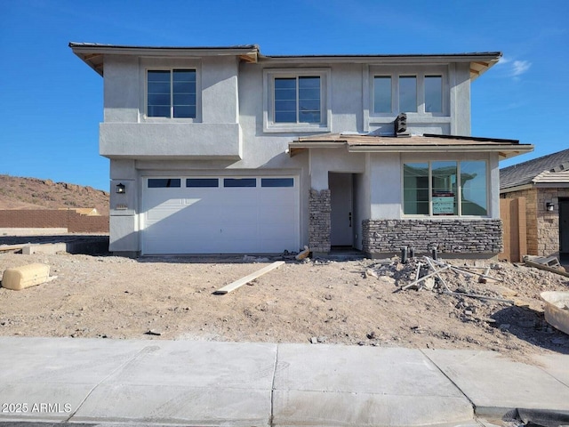 view of front facade featuring a garage