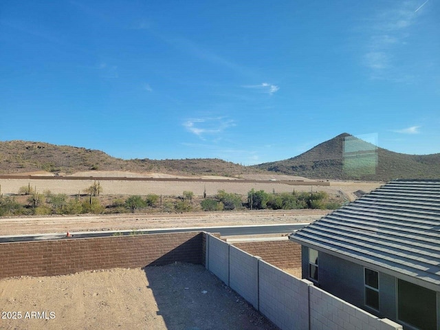 property view of mountains with a rural view