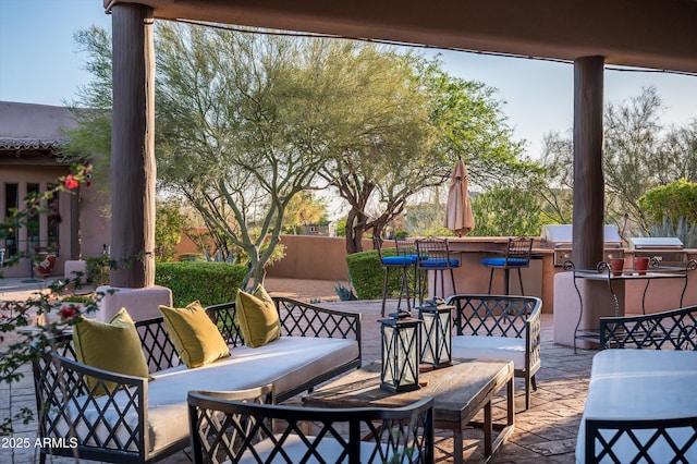 7025 E Ashler Hills Dr, Scottsdale, AZ 85266 - view of patio featuring outdoor lounge area