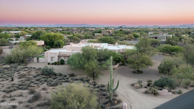 7025 E Ashler Hills Dr, Scottsdale, AZ 85266 - aerial view at dusk of a mountain view