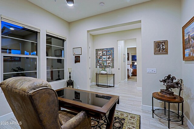 17249 E Fort Verde Rd, Rio Verde, AZ 85263 - living area featuring baseboards and light wood-type flooring